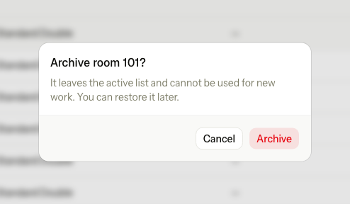 The question before a room is archived